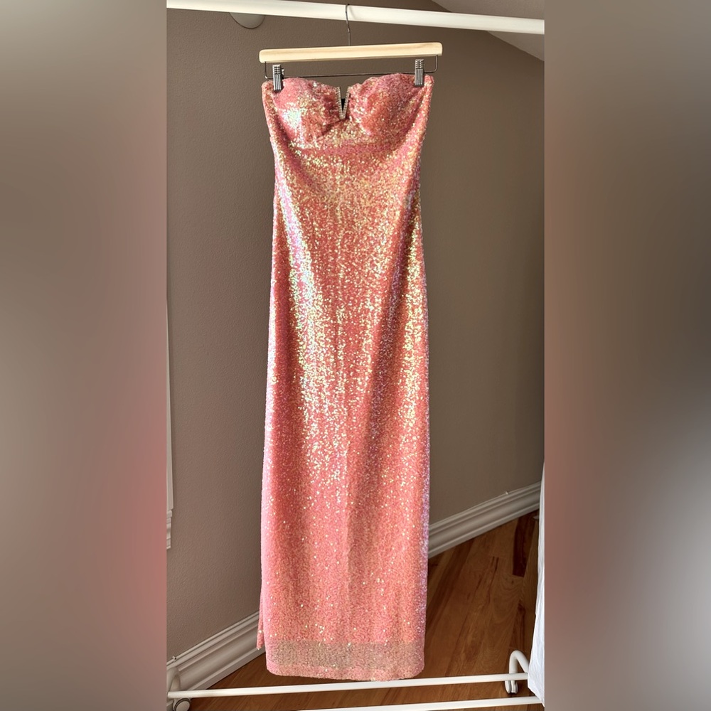 Strapless Sequin Dress